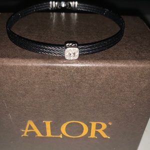 Alor black cable stacking bracelet.